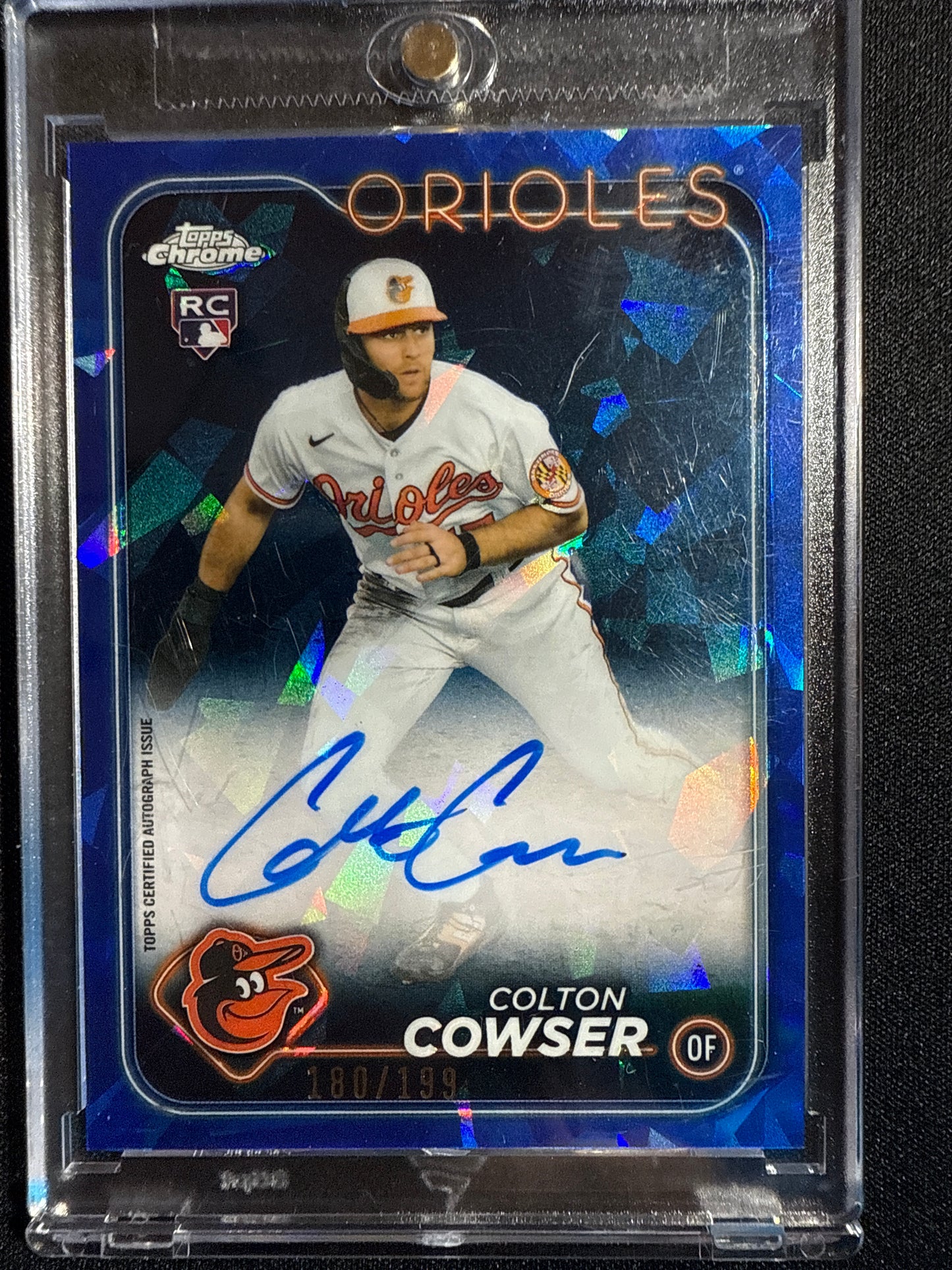 2024 Topps Chrome Colton Cowser Rookie Blue Autograph 180/199 #USA-CC