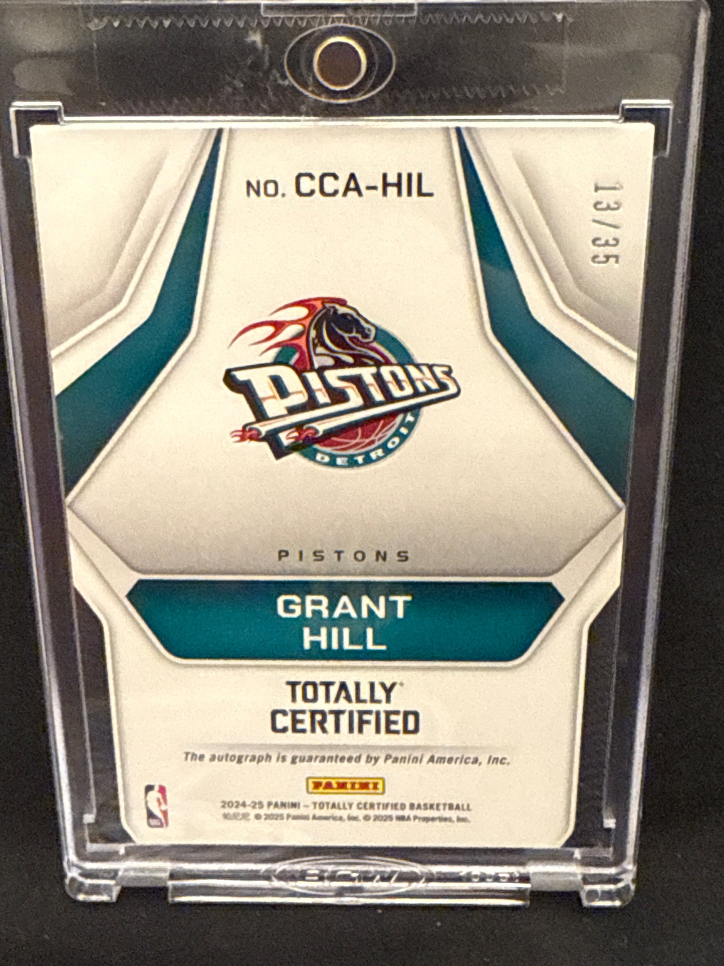 2024-25 Panini Totally Certified Grant Hill Autograph #CCA-HIL 13/35