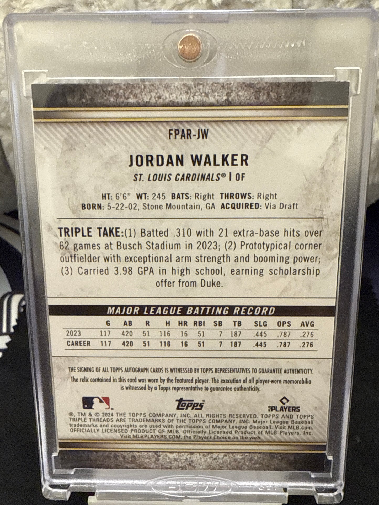 2024 TOPPS FUTURE PHENOMS GREEN JORDAN WALKER 46/50 #FPAR-JW