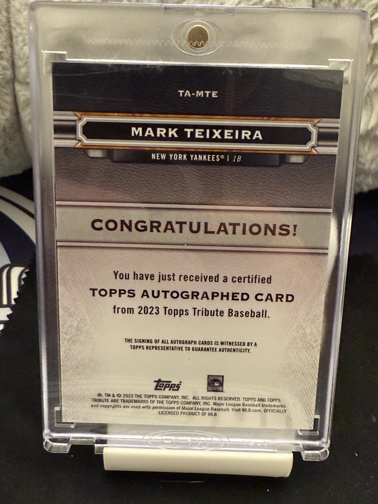 2024 TOPPS TRIBUTE AUTOGRAPHS MARK TEIXEIRA 16/99 #TA-MTE