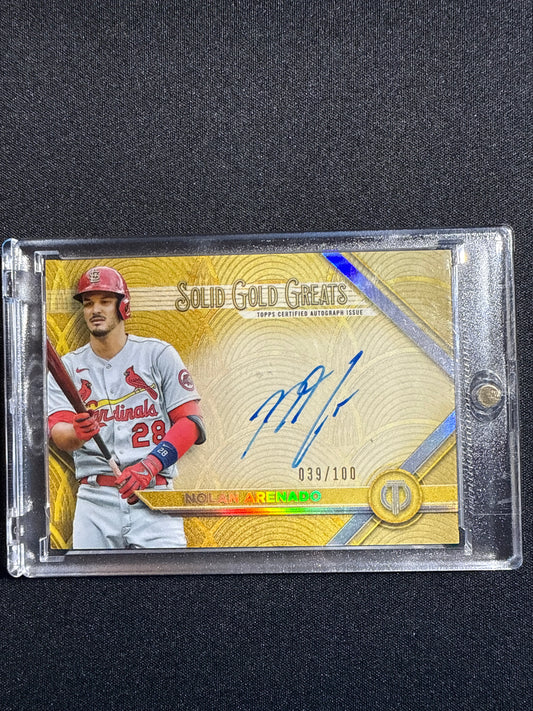 2022 Topps Solid Gold Greats Nolan Arenado Autograph 39/100 #GGA-NA