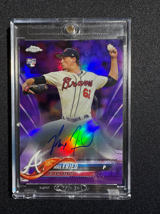 2018 Topps Chrome Max Fried Purple Autograph 229/250 #RA-MF