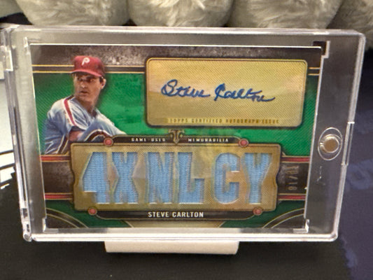 2024 TOPPS TRIPLE THREADS AUTO RELIC STEVE CARLTON AUTO 10/18