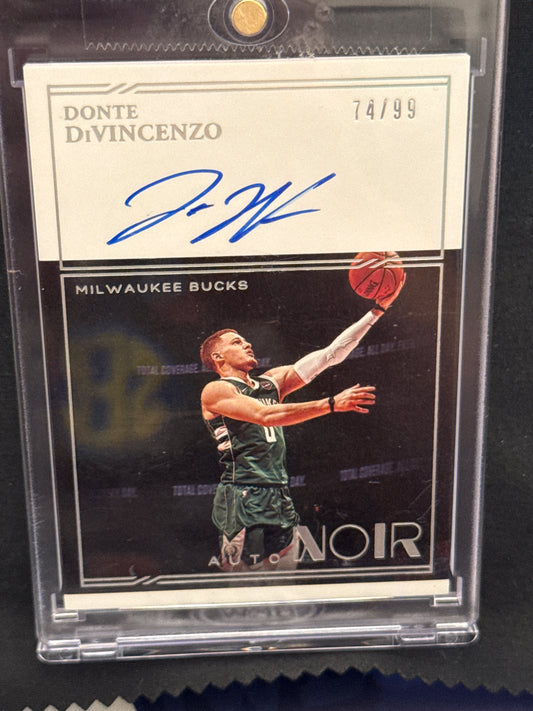2021 Panini Auto NOIR Donte DiVincenzo 74/99 #AC-DDV Bucks