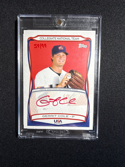 2010 Topps Collegiate National Team Gerrit Cole 59/99 #A-24