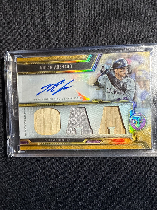 2020 Topps Nolan Arenado Game Used Material Autograph  6/8 #TTAR-NA2