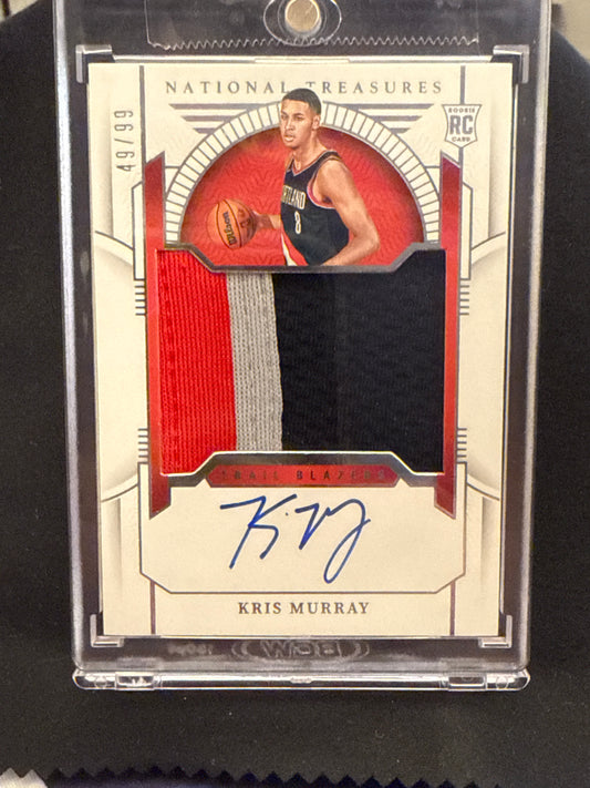 2023-24 Panini National Treasures Kris Murray RPA 49/99