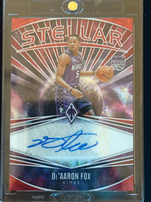 2023-24 Panini Stellar De'Aaron Fox Rookie Autograph 06/25 #SS-FOX