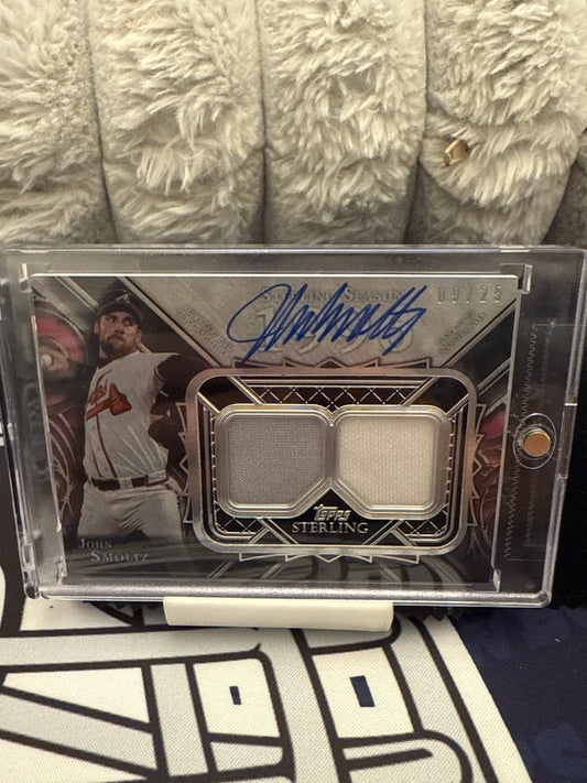 JOHN SMOLTZ 2022 Topps Sterling #SSAR-JS Seasons DUAL PATCH AUTO /25 Braves