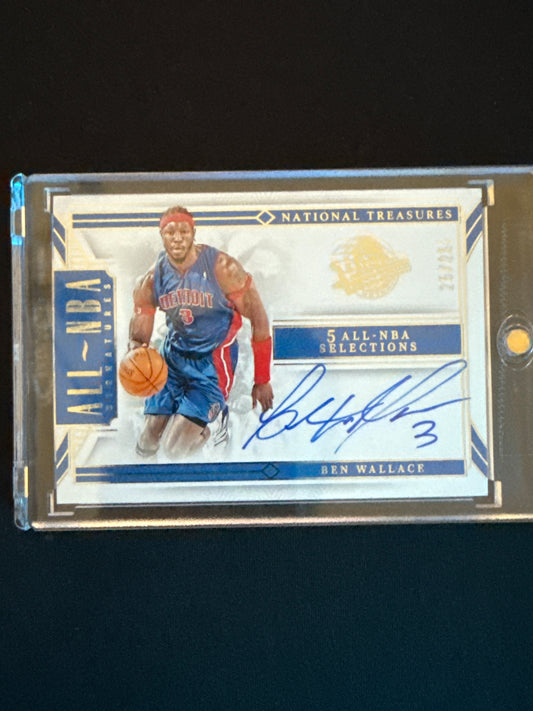 2023-24 Panini National Treasures Ben Wallace Autograph 25/25 #ALL-BEN