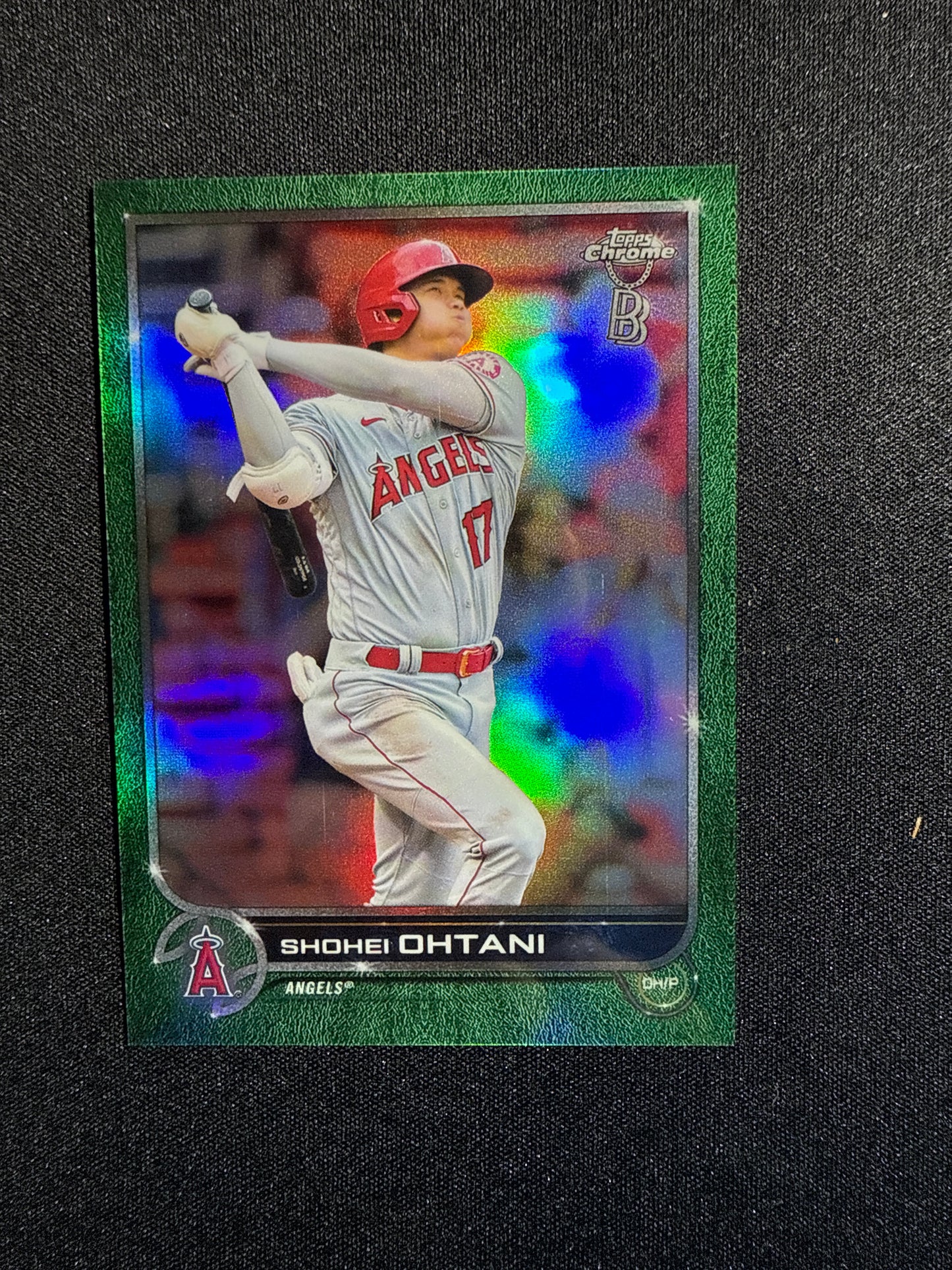 2022 Topps Chrome Shohei Ohtani Green Refractor 47/99 #1