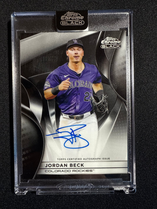 2025 Topps Chrome Black Jordan Beck Rookie Autograph #CBA-JBE