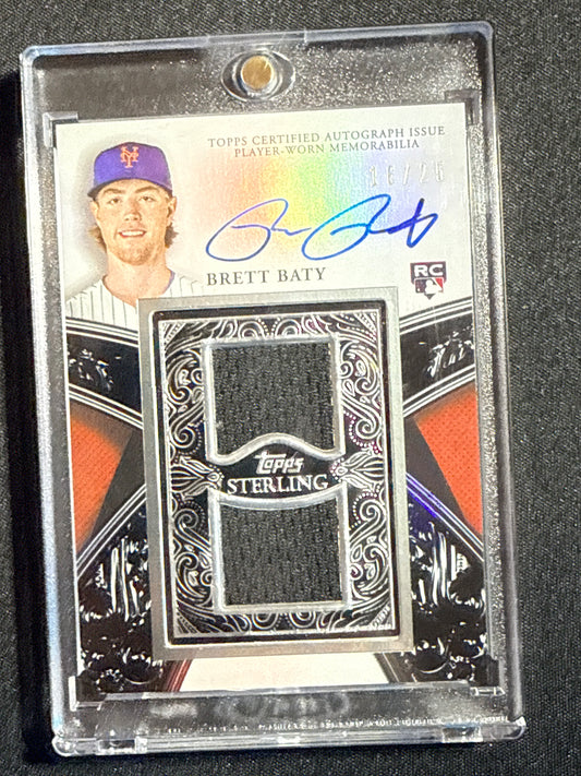 2023 Topps Sterling Brett Baty Rookie Patch Auto 16/25 #SBOB-BB2