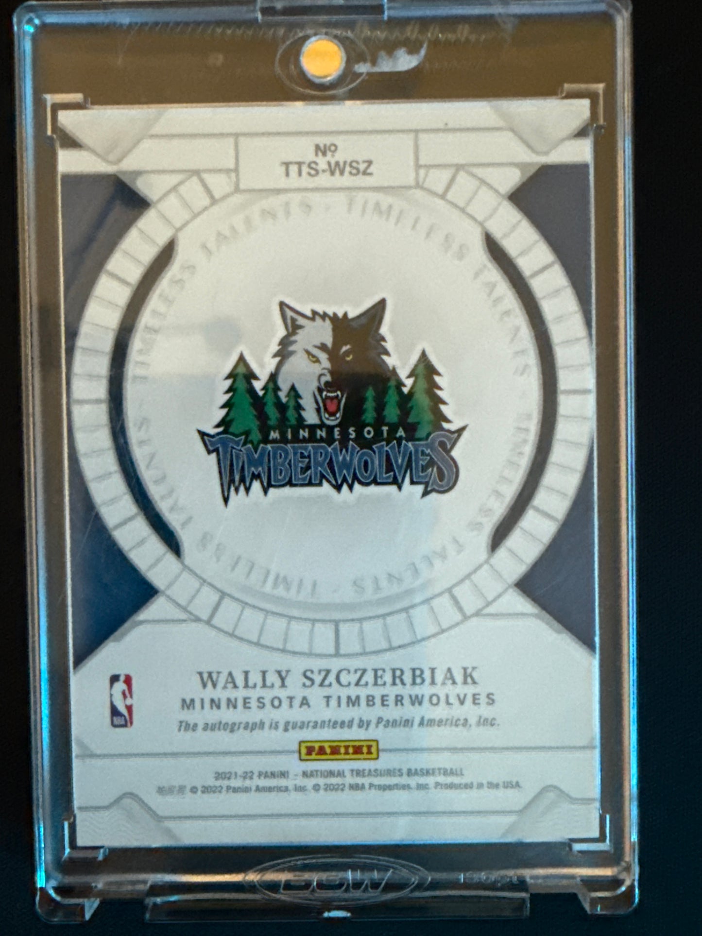 2021-22 Panini National Treasures 1/1 Wally Szczerbiak #TTS-WSZ