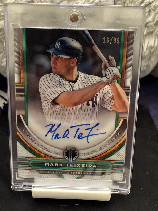 2024 TOPPS TRIBUTE AUTOGRAPHS MARK TEIXEIRA 16/99 #TA-MTE